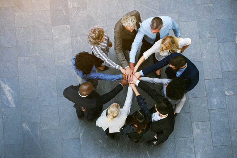 Group of peopple holding hands